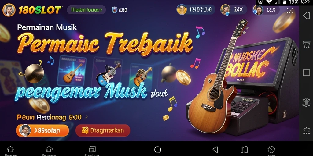 Tampilan menarik dari gameplay <strong>180SLOT</strong> dengan banyak lagu.