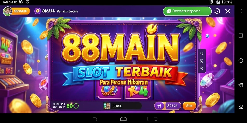 Screenshot gameplay utama 88MAIN yang menunjukkan berbagai slot yang menarik.