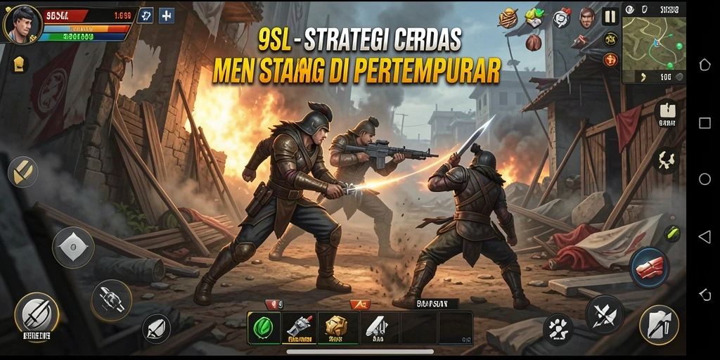 Tampilan gameplay strategis dari 9SL yang menegangkan.