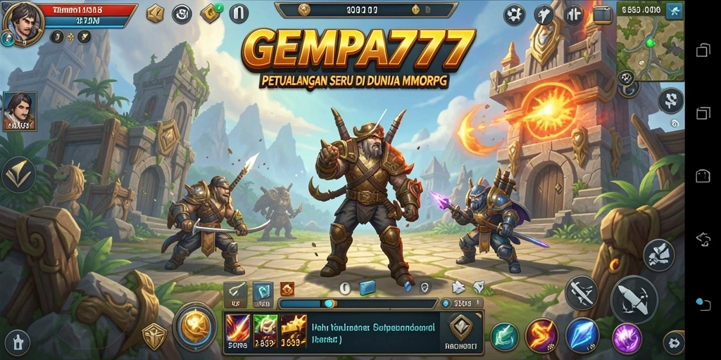 Tampilan menarik dari gameplay MMORPG yang mendebarkan.