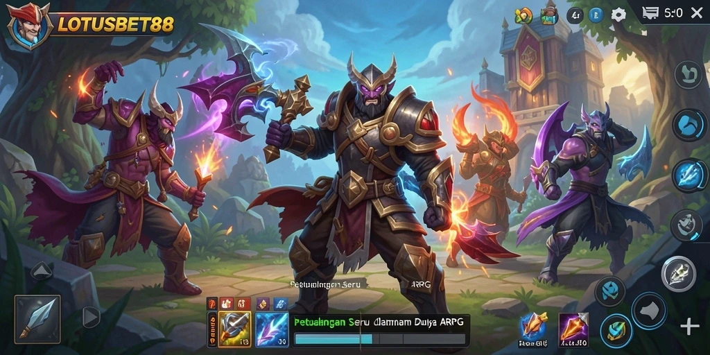 Gameplay seru dengan karakter dan pertempuran menarik di LOTUSBET88.