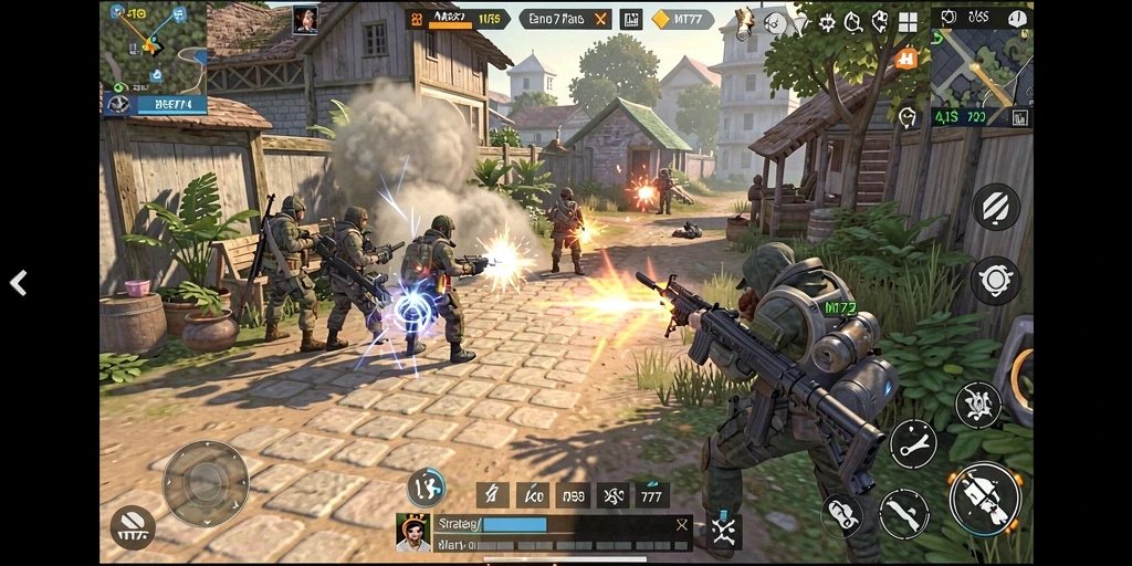 Tampilan gameplay menegangkan dan strategis di MT777.
