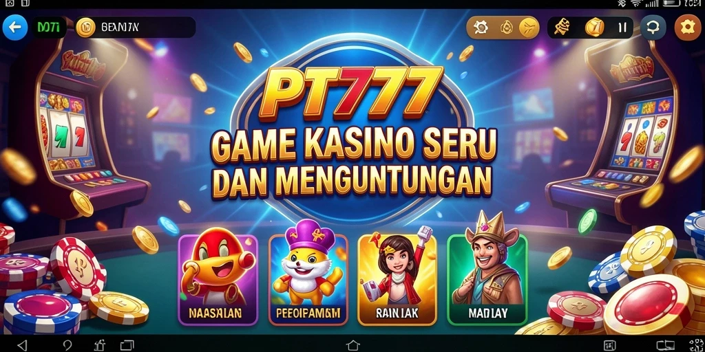 Tampilan gameplay seru dan mengasyikkan dari PT777 di kasino.
