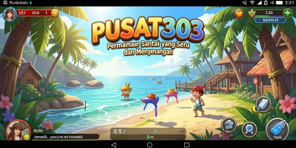 Tangkapan layar gameplay PUSAT303 yang menyenangkan dan penuh warna.