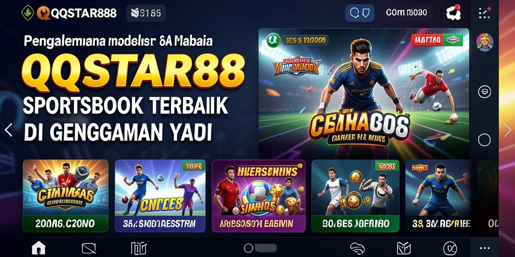 Tampilan screenshot utama QQSTAR88 menunjukkan keseruan taruhan olahraga.