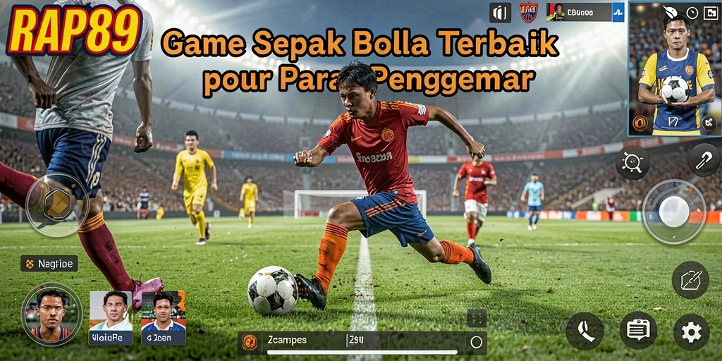 Tampilan gameplay RAP89 yang memukau di lapangan sepak bola.