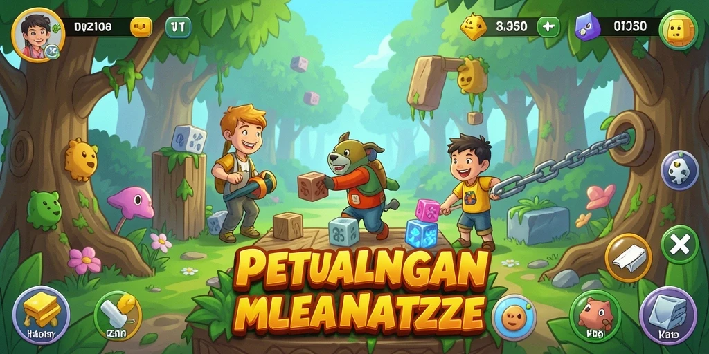 Gameplay V21 menampilkan tantangan puzzle yang menarik dan interaktif.
