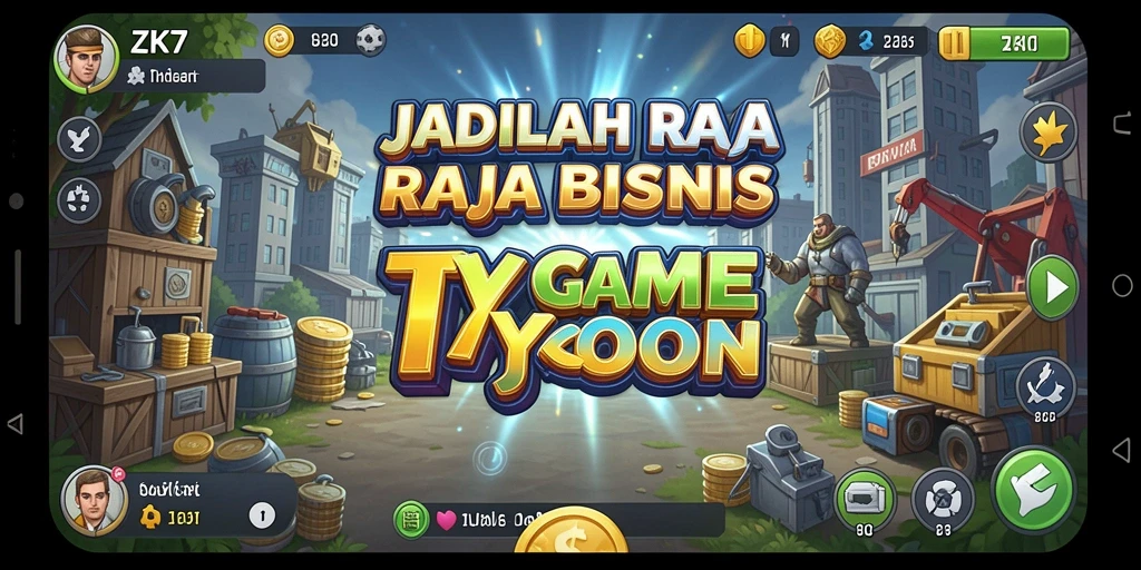 Tampilan gameplay ZK7 yang menarik dengan elemen Tycoon.